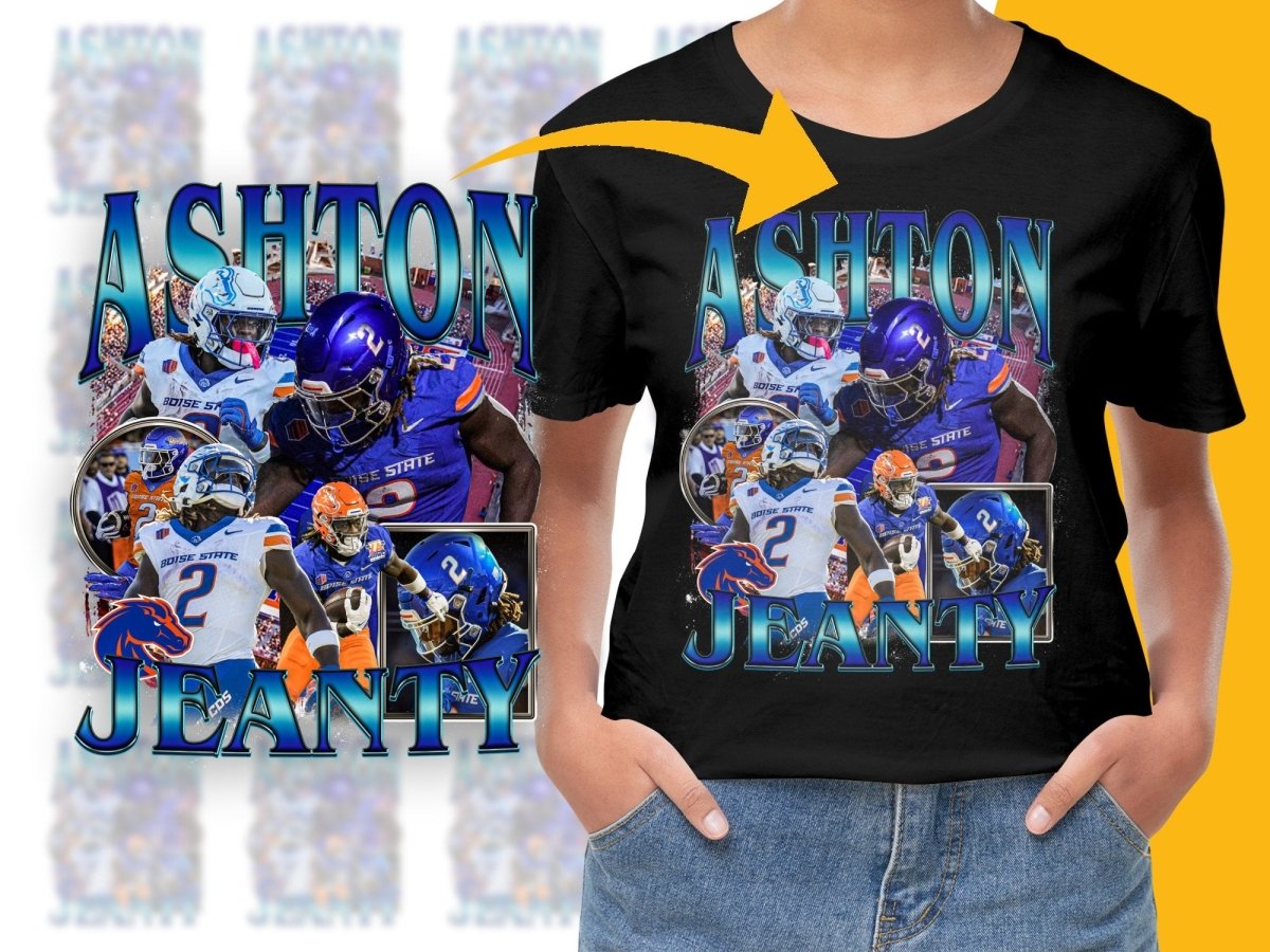 Boise State Ashton Jeanty Graphic Sports PNG File - Teepew