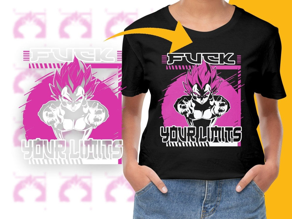 Bold Anime Design Majin Vegeta Graphic PNG File - Teepew