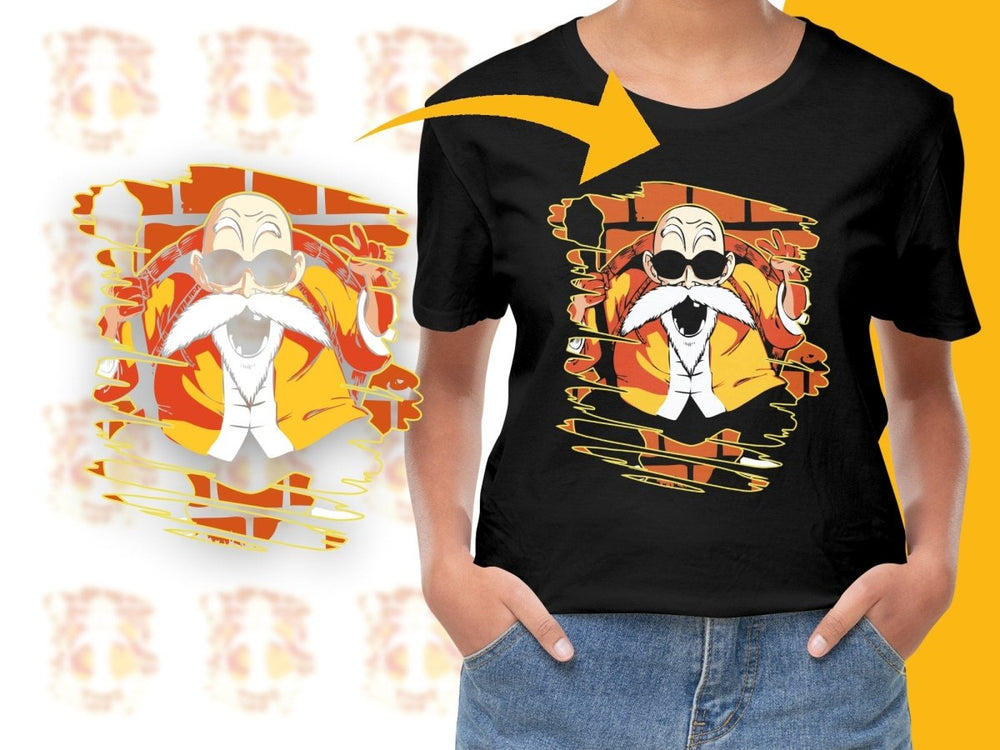 Bold Anime Master Roshi Graphic PNG File - Teepew