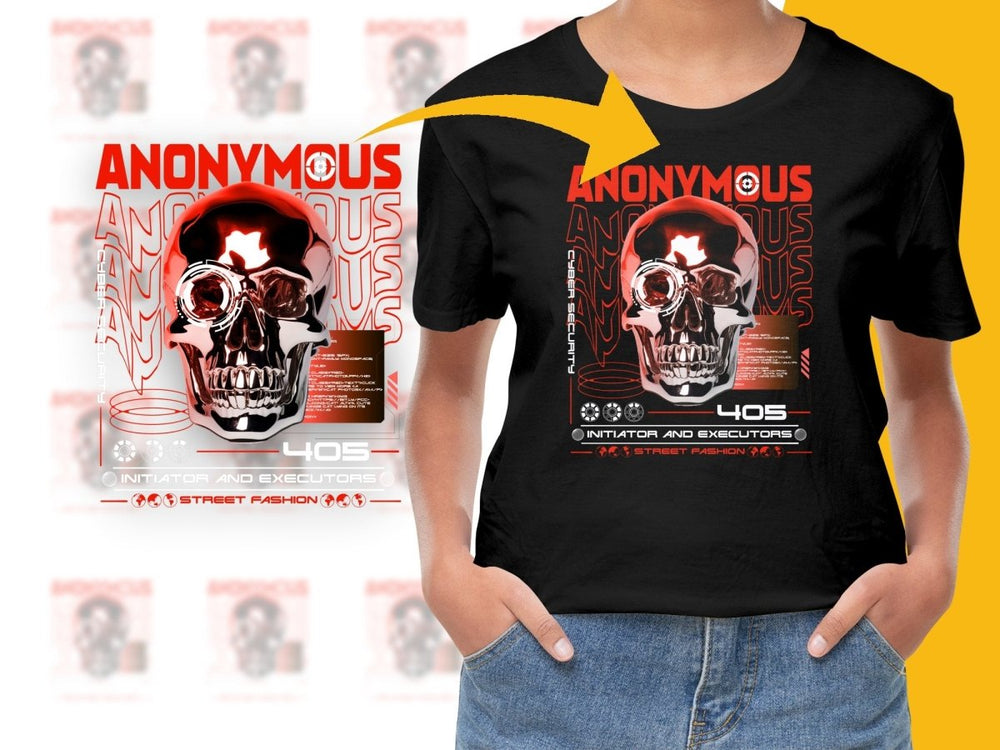 Bold Anonymous Skull Graphic Street Fashion PNG File - Teepew