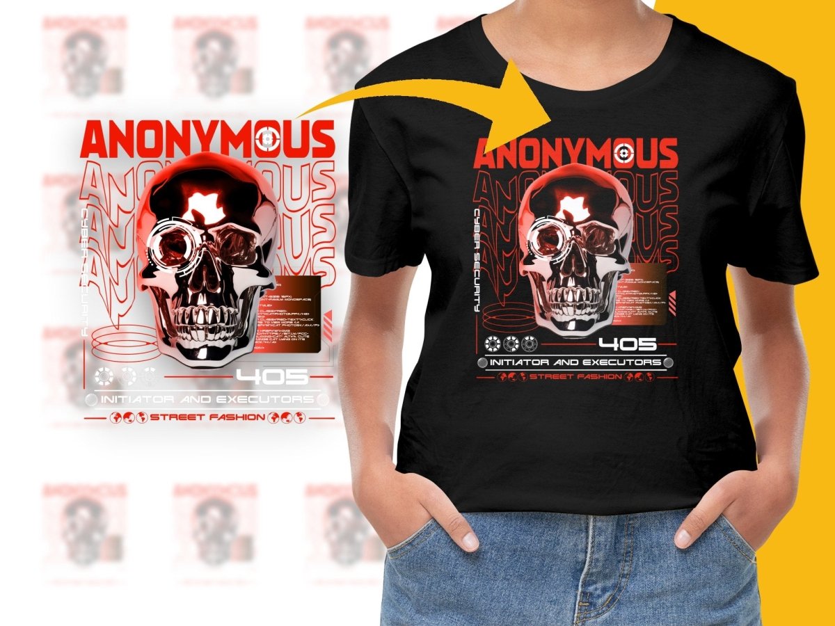 Bold Anonymous Skull Graphic Street Fashion PNG File - Teepew