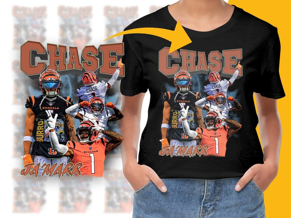 Bold Athletic Chase Ja'Marr Bengals #1 Fan PNG File - Teepew