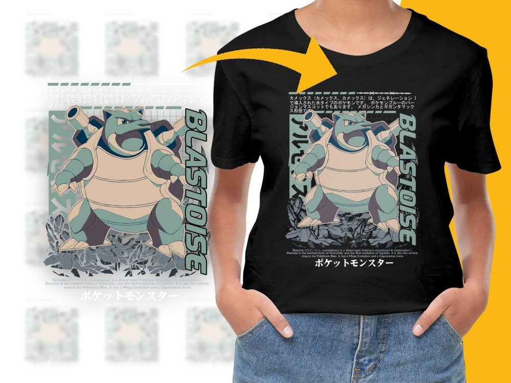 Bold Blastoise Graphic Unisex PNG File - Teepew