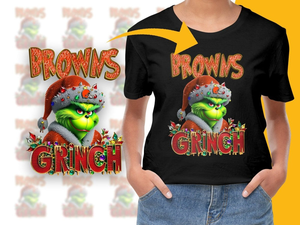 Bold Browns Grinch Christmas Themed Graphic PNG File - Teepew