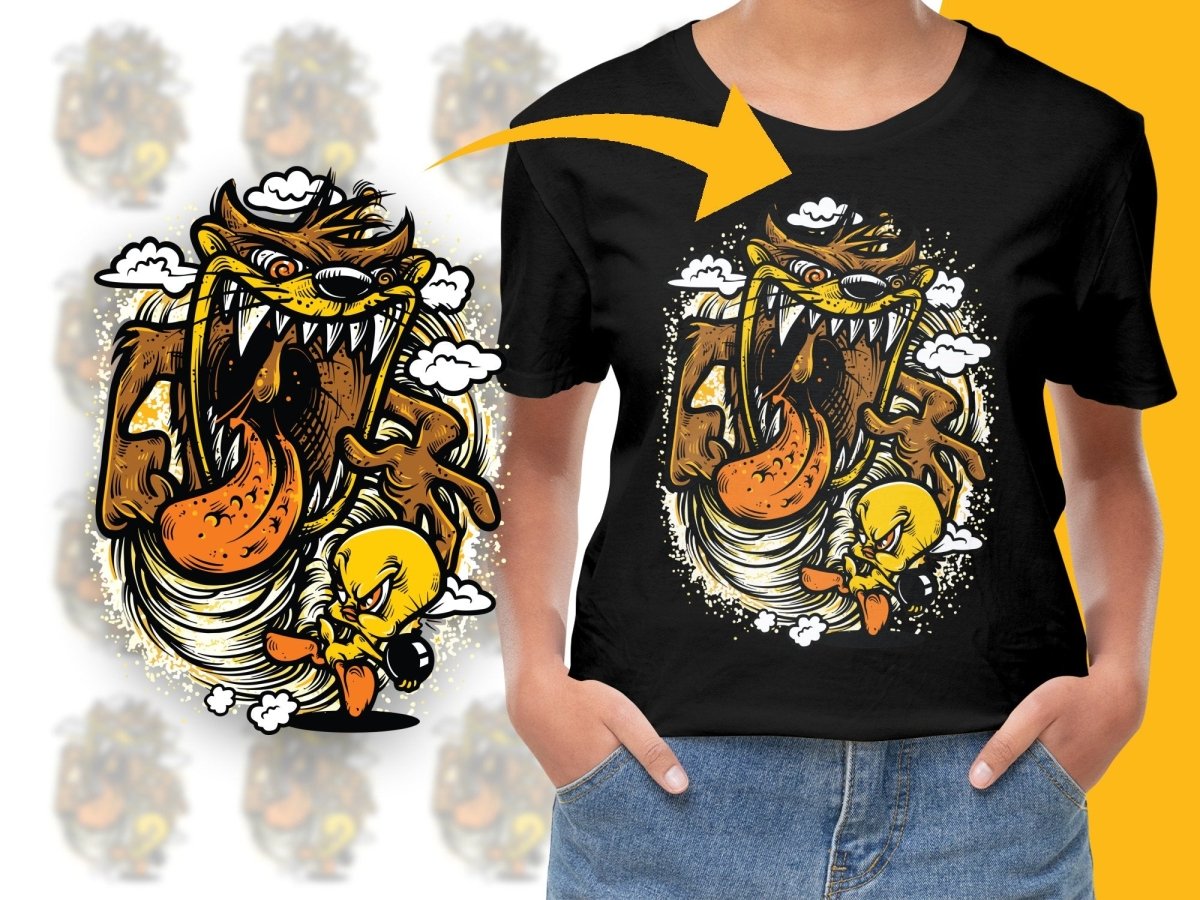 Bold Cartoon Monster Graphic Design PNG File - Teepew