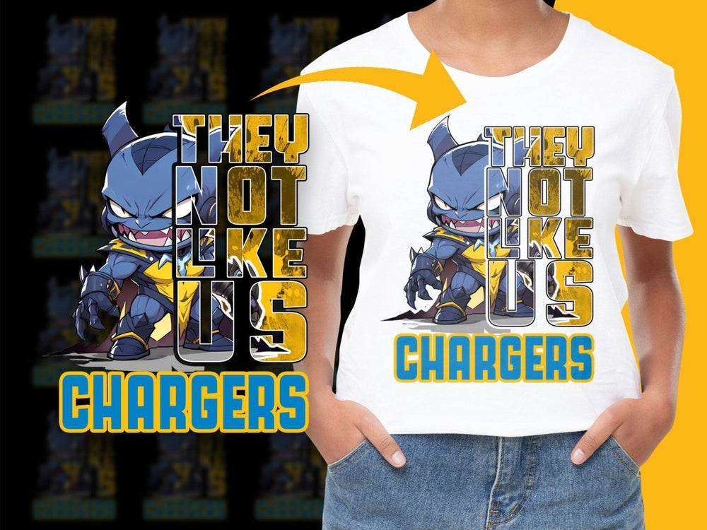 Bold Chargers Mascot Graphic Tee for Enthusiasts PNG File - Teepew