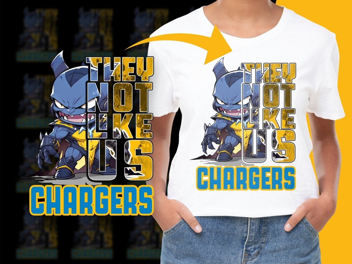 Bold Chargers Mascot Graphic Tee for Enthusiasts PNG File - Teepew