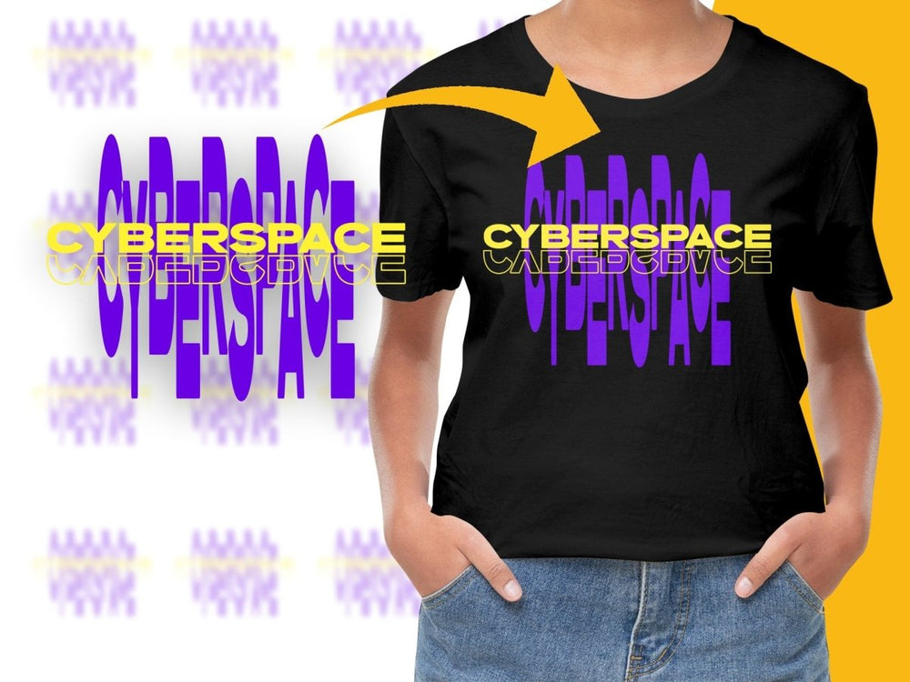 Bold Cyberspace Graphic Distorted Text PNG File - Teepew