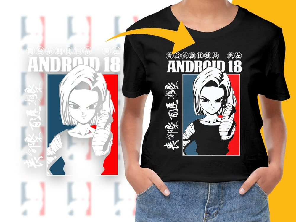Bold Graphic Android 18 PNG File Unique Style Design - Teepew