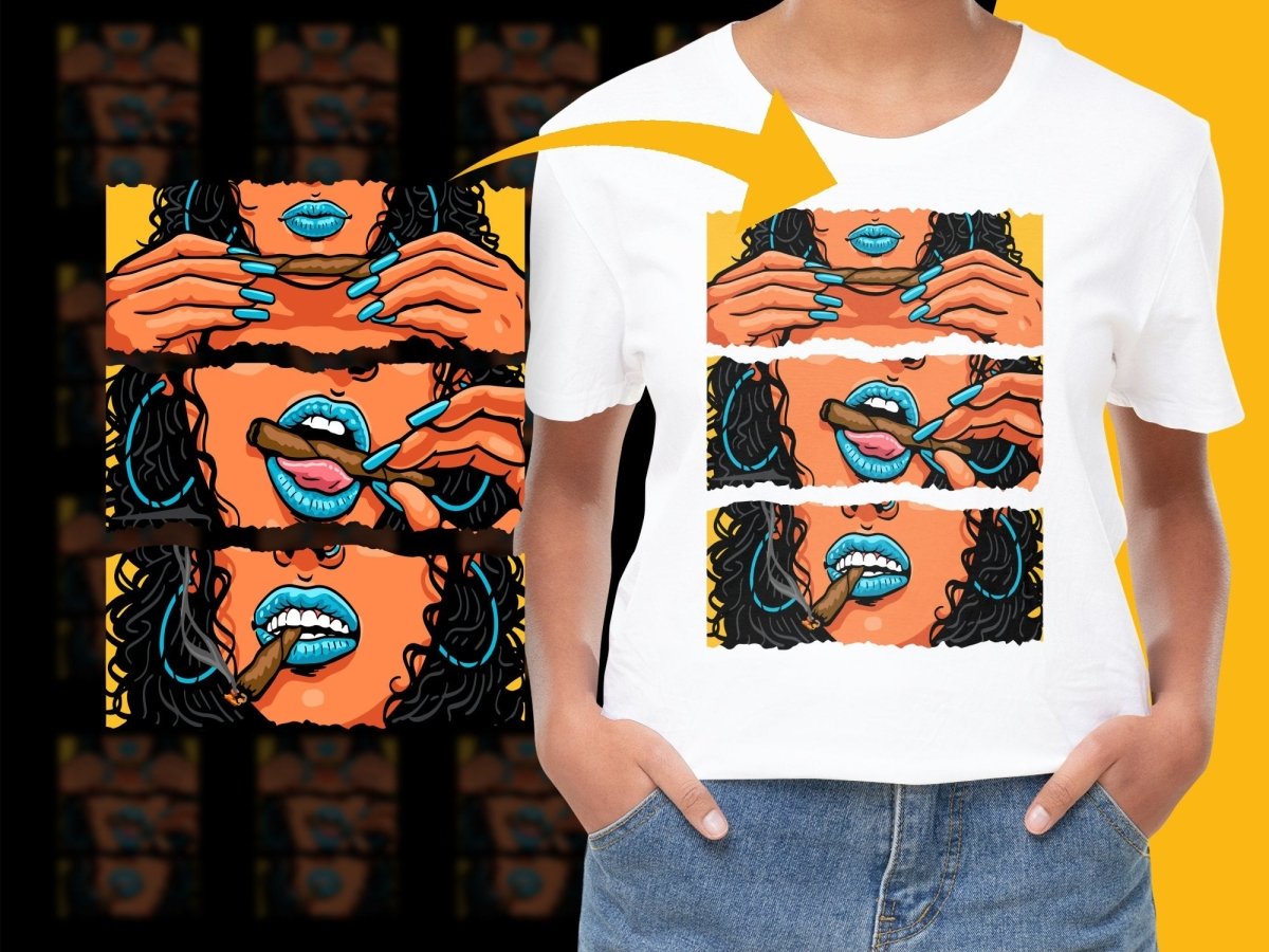 Bold Illustrated Cigarette Art StreetWear PNG File - Teepew