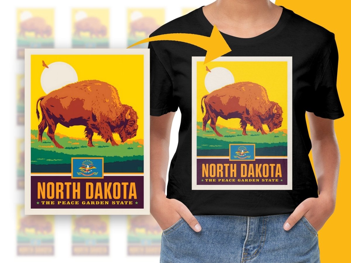 Bold North Dakota The Peace Garden State Png Digital Download - Teepew