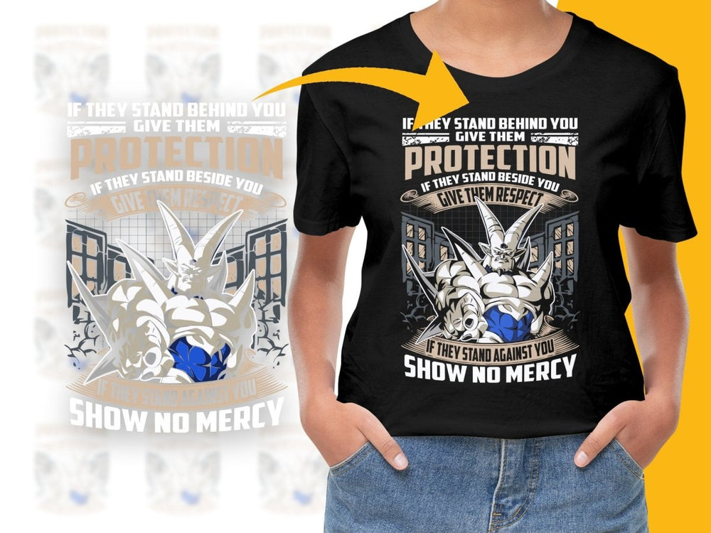 Bold Protection Respect Anime Character Graphic PNG File - Teepew