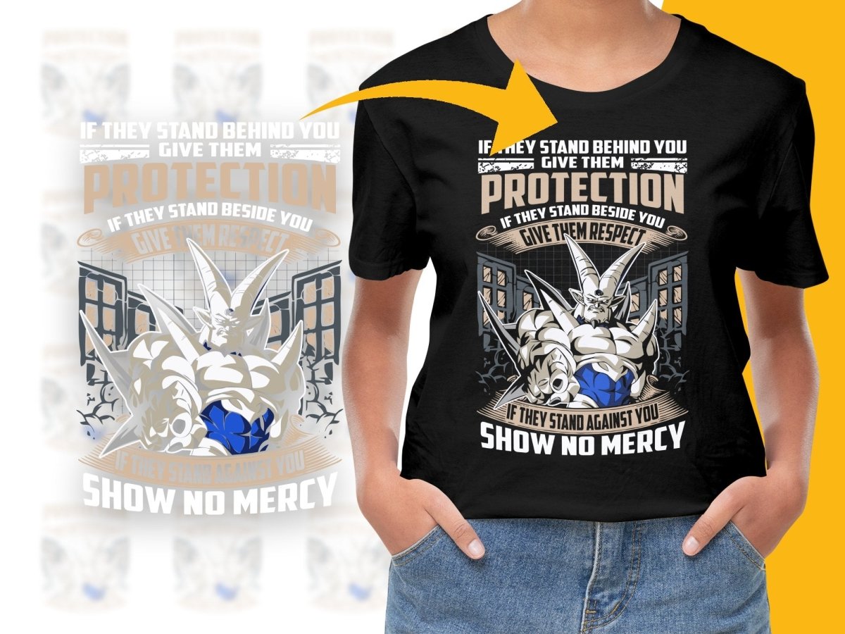 Bold Protection Respect Anime Character Graphic PNG File - Teepew