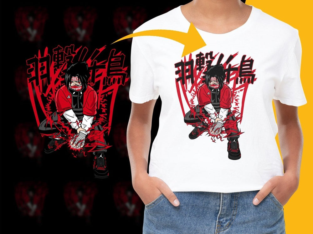 Bold Red and Black Graphic Streetwear PNG File - Teepew