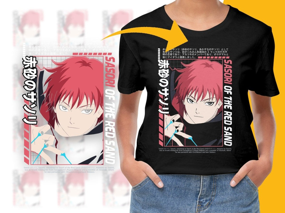 Bold Red - Haired Sasori Unique Graphic Design PNG File - Teepew