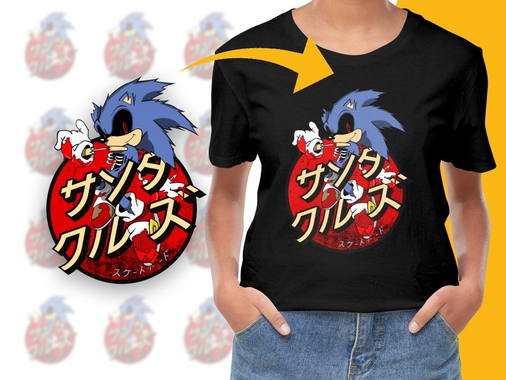 Bold Santa Red Japanese Sonic Design PNG File - Teepew