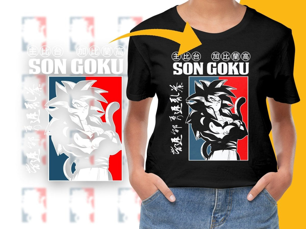 Bold Son Goku Graphic Design Anime PNG File - Teepew
