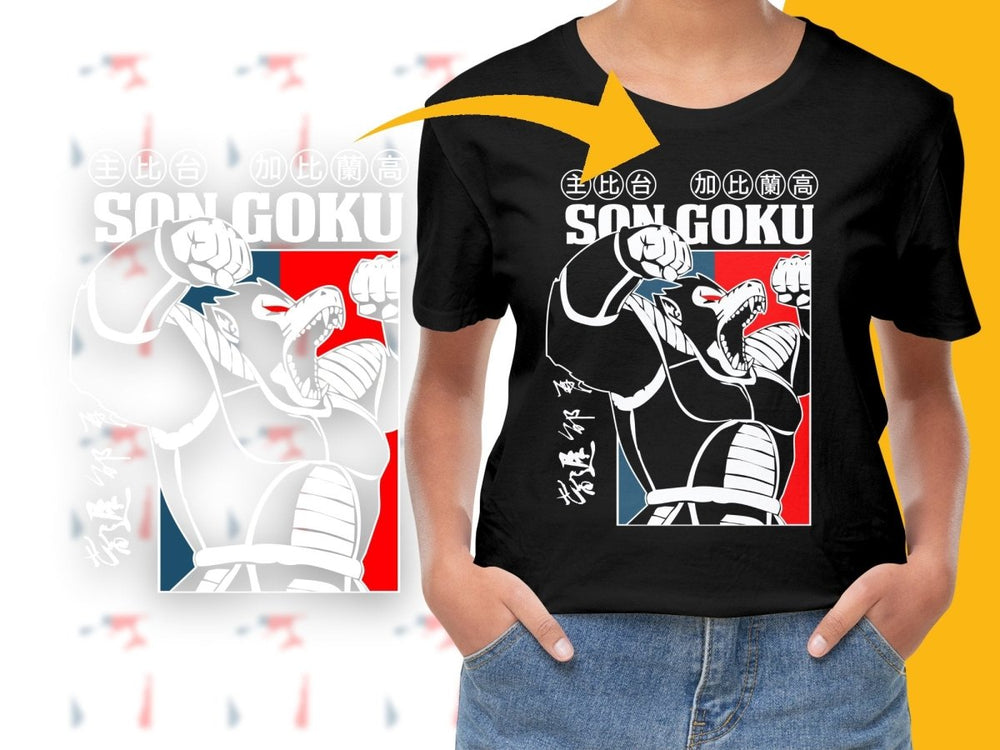 Bold Son Goku Graphic Design PNG File - Teepew