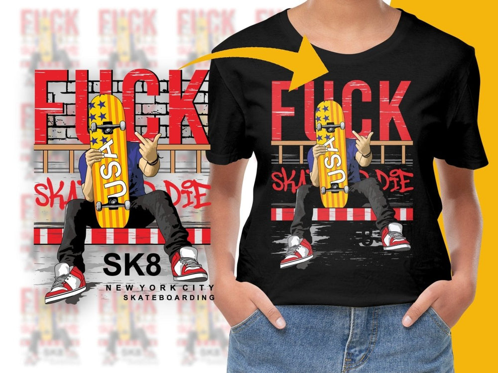 Bold Statement New York City Skateboarding PNG File - Teepew