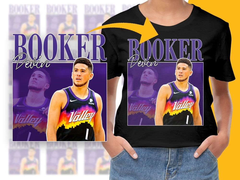 Booker Devin The Valley Phoenix Suns Basketball Star Bootleg Graphic PNG File - Teepew