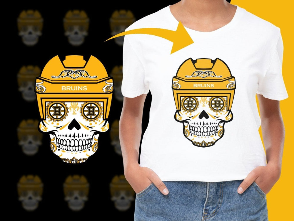 Boston Bruins Sugar Skull Design PNG File - Teepew