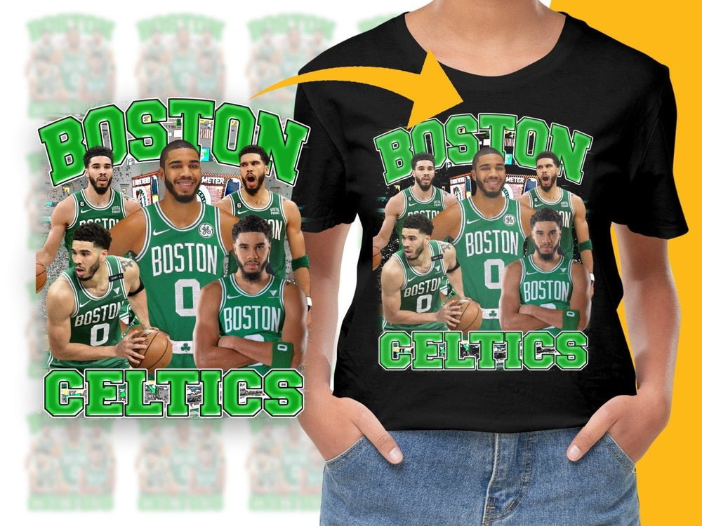Boston Celtics Jayson Tatum Basketball Superstar Bootleg PNG File - Teepew