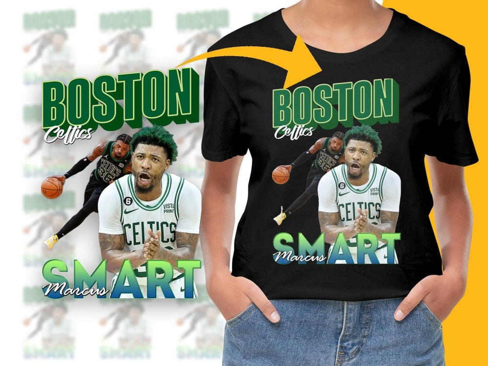 Boston Celtics Marcus Smart Basketball Legend Bootleg PNG File - Teepew