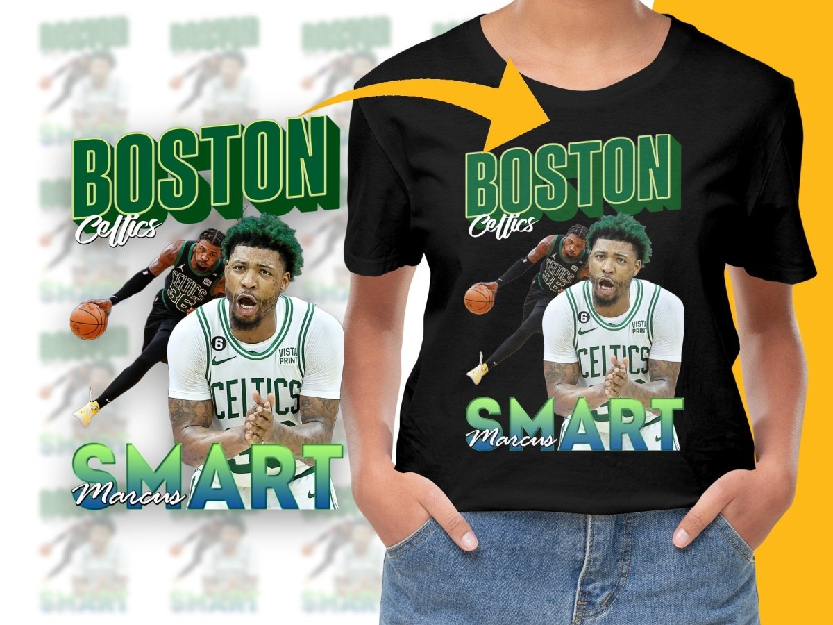 Boston Celtics Marcus Smart Basketball Legend Bootleg PNG File - Teepew