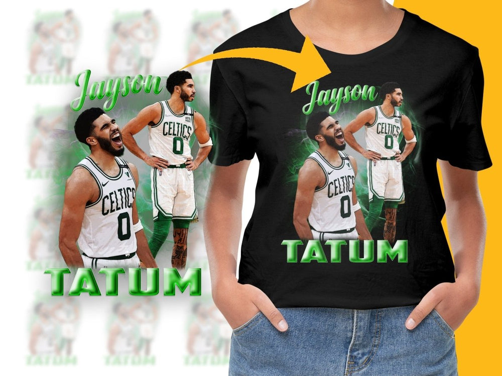 Boston Celtics Star Jayson Tatum NBA Bootleg PNG File - Teepew
