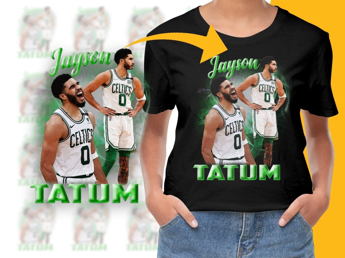 Boston Celtics Star Jayson Tatum NBA Bootleg PNG File - Teepew