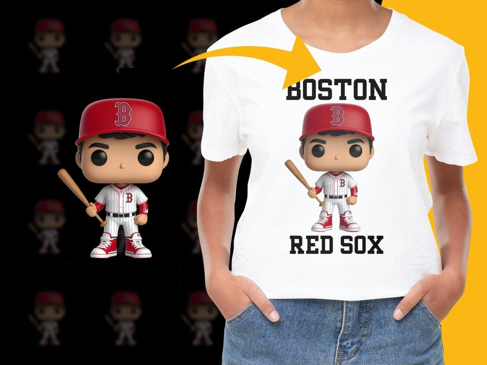 Boston Red Sox Fun Pop Cartoon Style Fan PNG File - Teepew