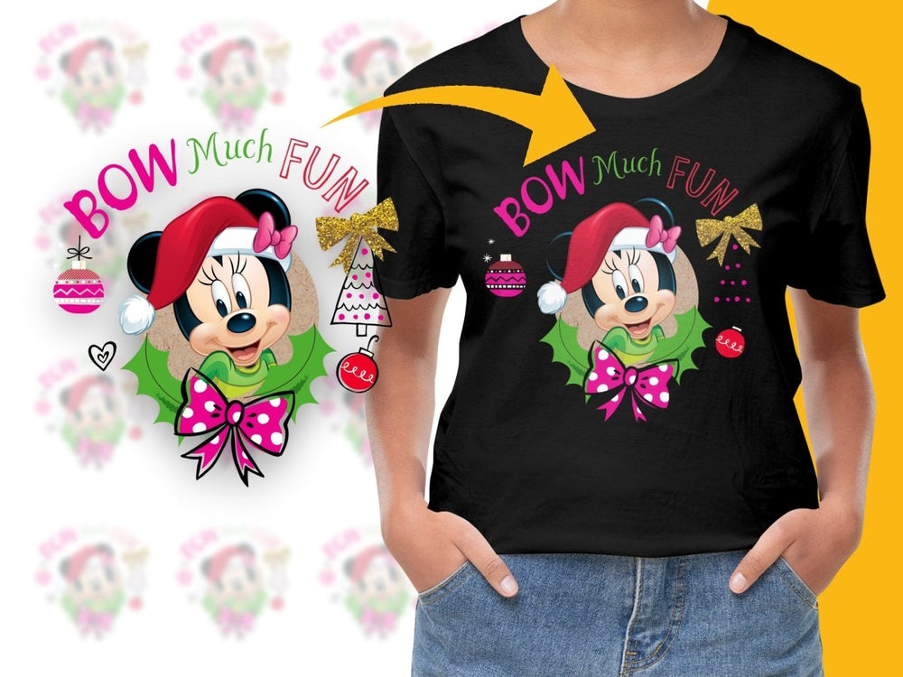 Bow Much Fun Minnie Mouse Christmas PNG File - Teepew
