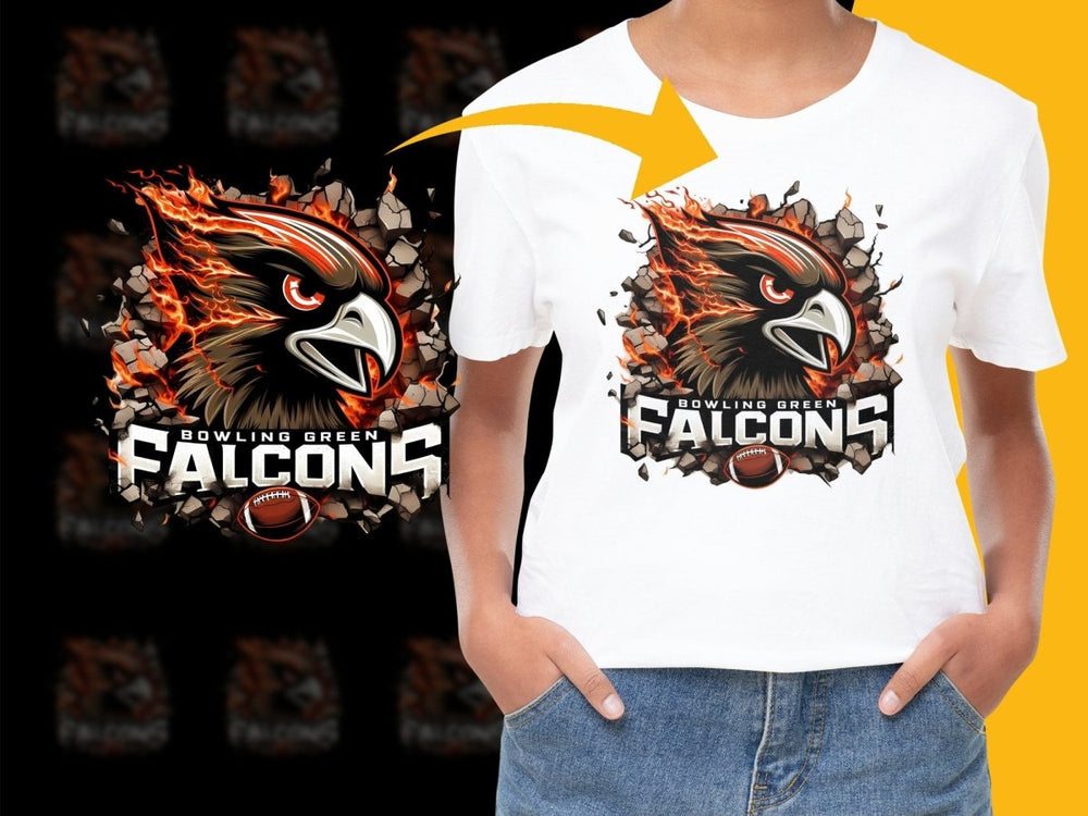 Bowling Green Falcons PNG Filework Fire Design PNG File - Teepew