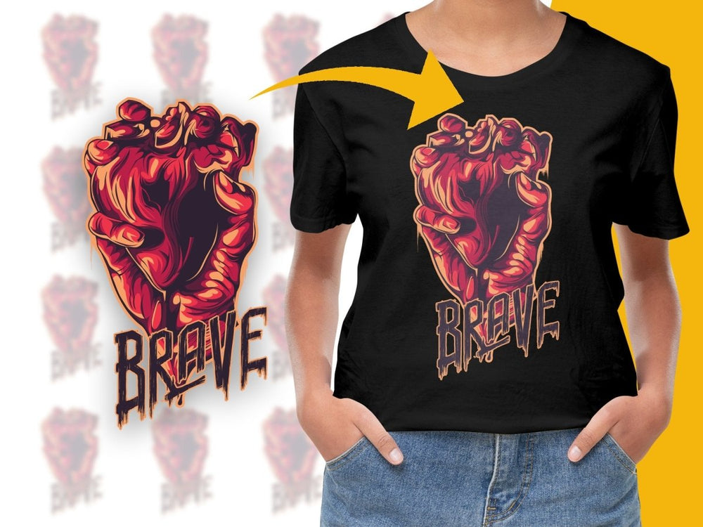 Brave Hand Holding Heart Design PNG File - Teepew