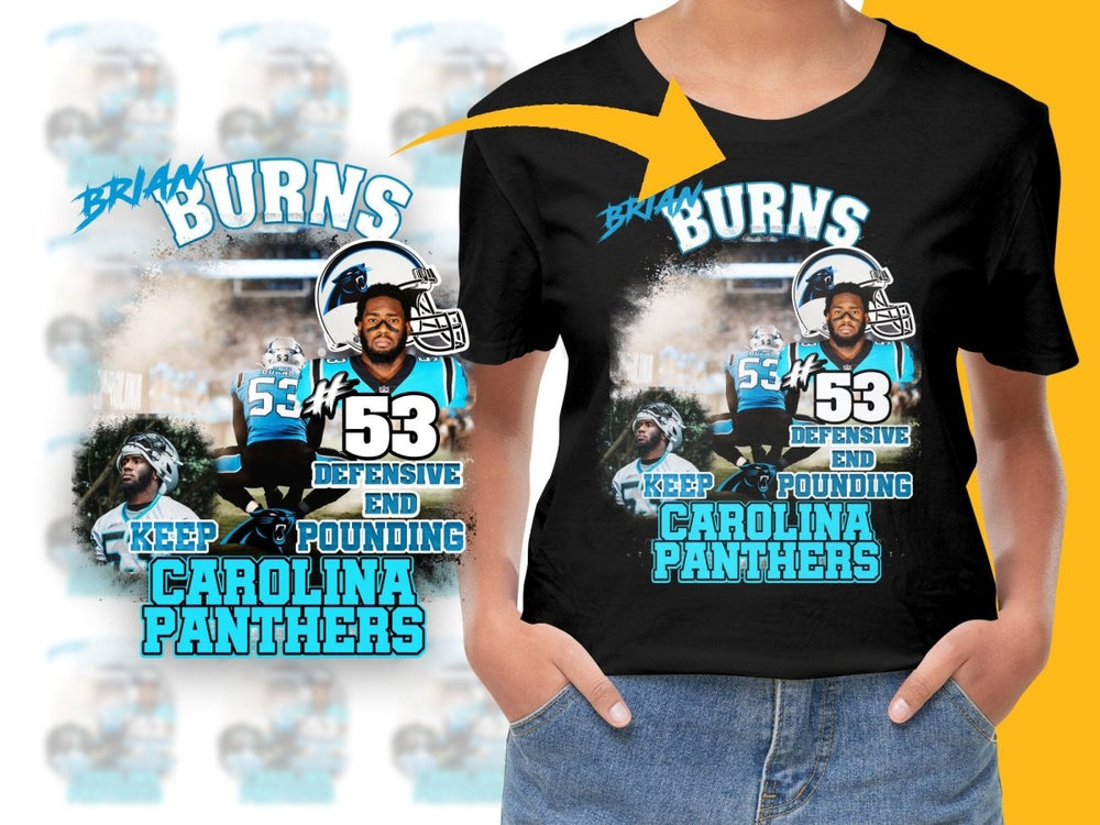 Brian Burns Keep Pounding Carolina Panthers PNG File - Teepew