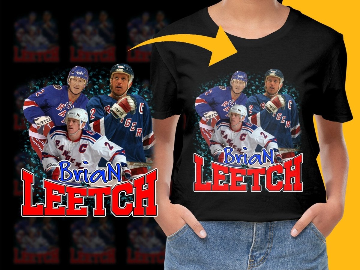 Brian Leetch New York Rangers Graphic PNG File - Teepew