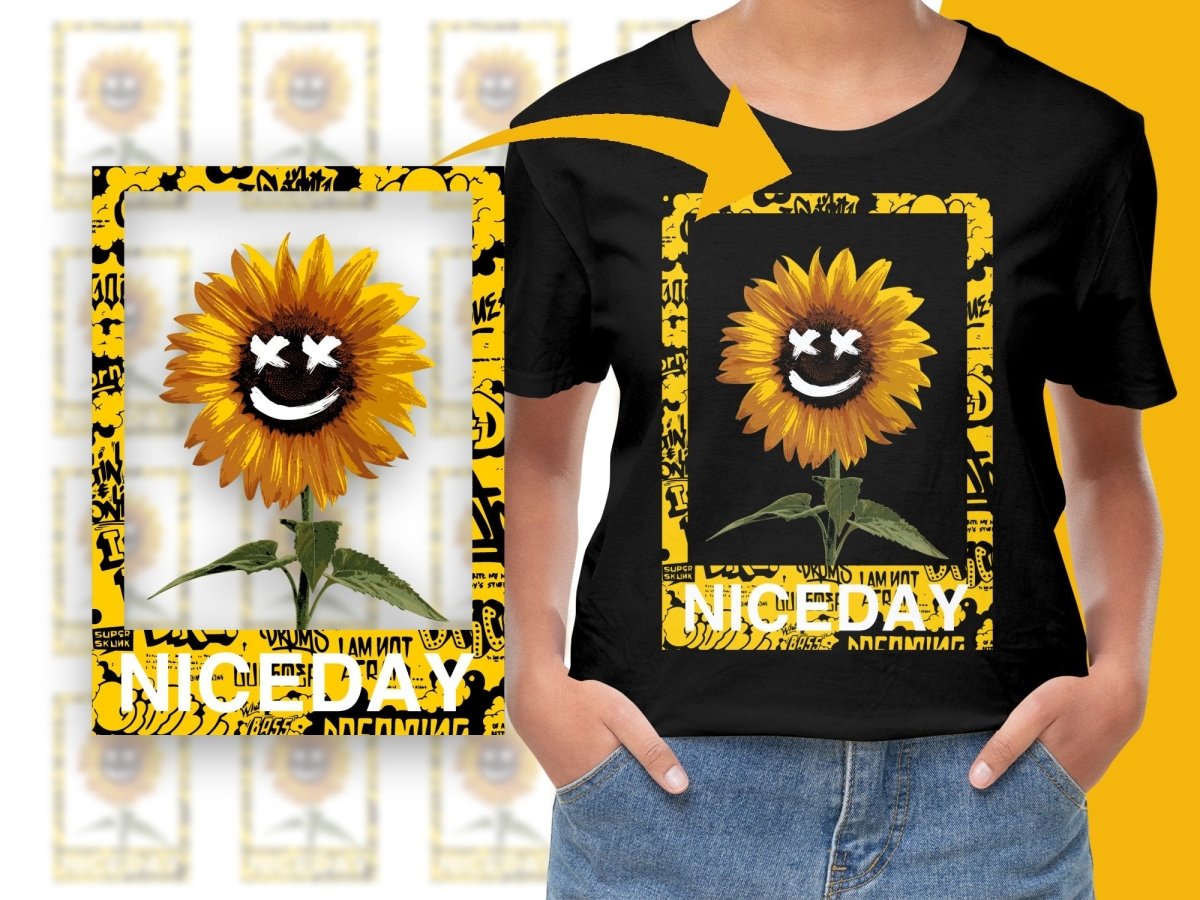 Bright Smiling Sunflower Graphic Design PNG File - Teepew