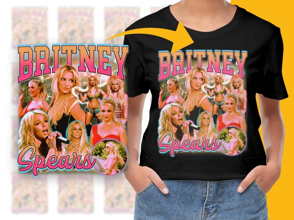 Britney Spears Bootleg Graphic Collage PNG File - Teepew