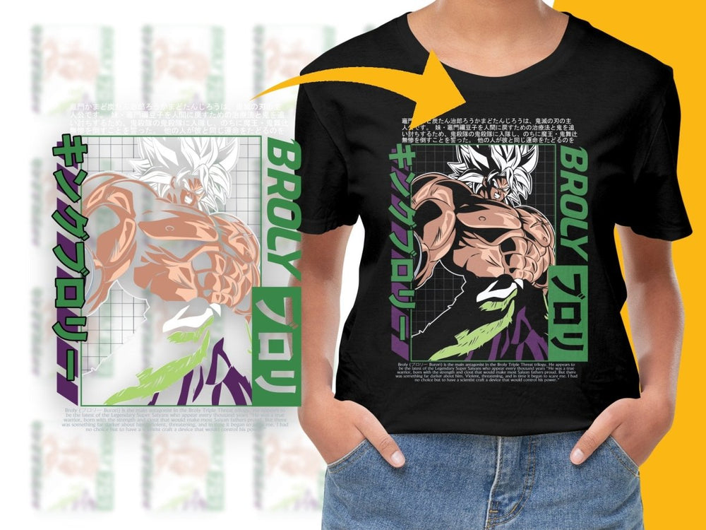 Broly Anime Character Graphic PNG File - Teepew