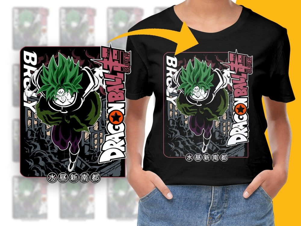 Broly Dragon Ball Super Power Boost Graphic PNG File - Teepew