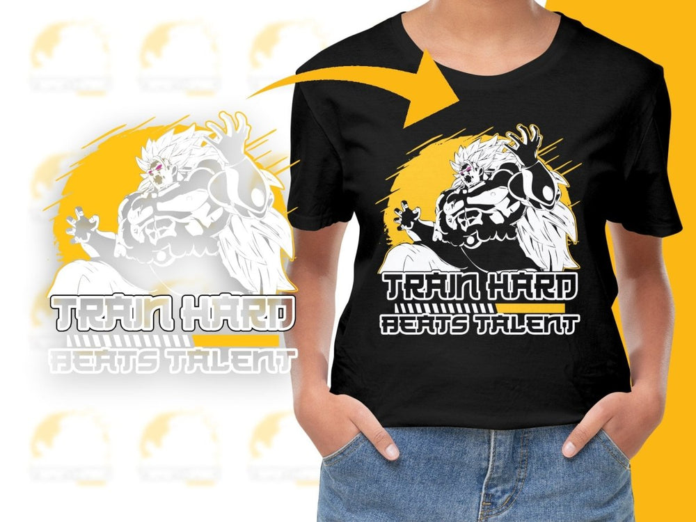 Broly Motivation Train Hard Beats Talent PNG File - Teepew
