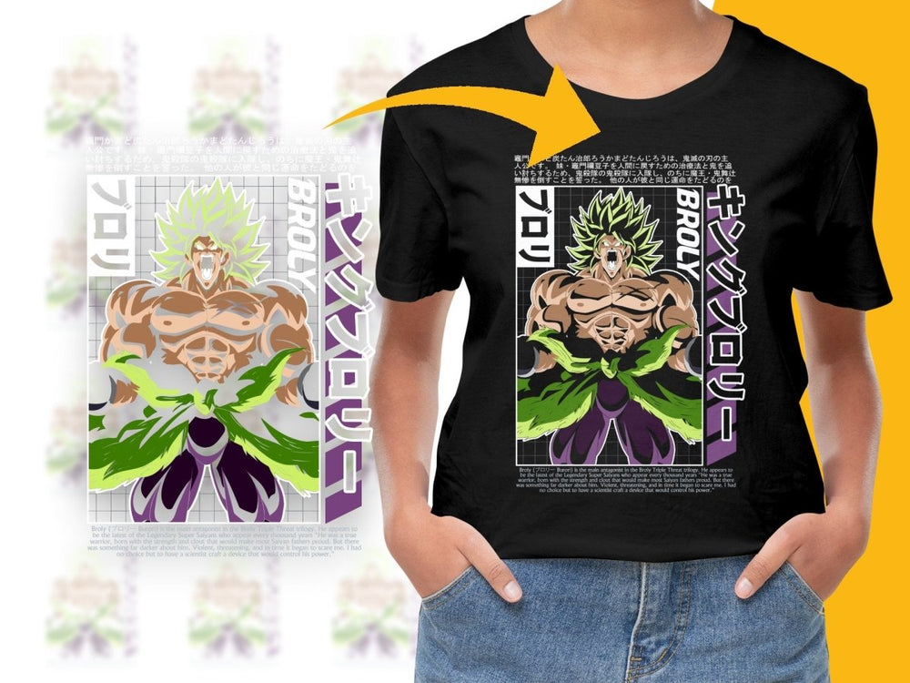Broly Triple Threat Trilogy Anime Theme PNG File - Teepew
