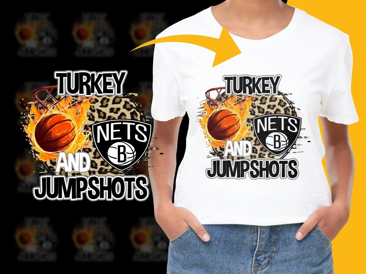 Brooklyn Nets Thanksgiving Turkey And Jumpshots PNG File - Teepew