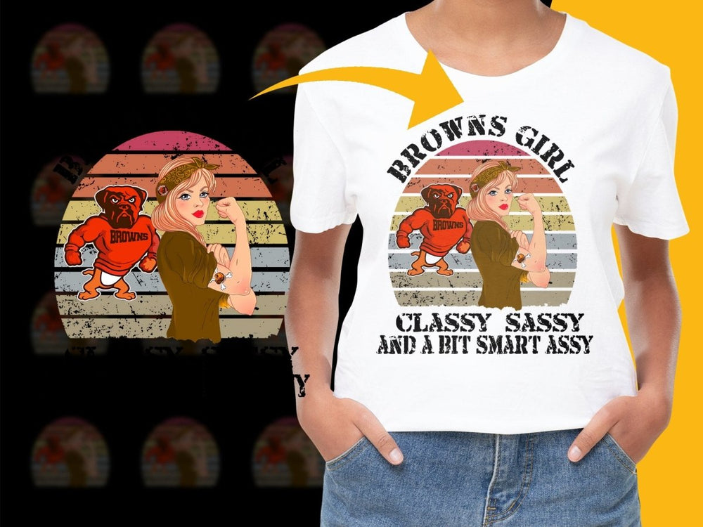 Browns Girl Classy Sassy NFL Fan Graphic PNG File - Teepew