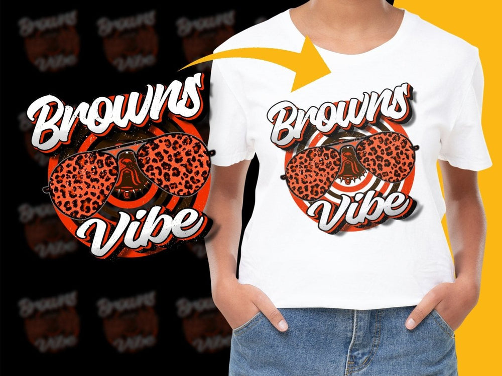 Browns Vibe Graphic Tee Fun Stylish PNG File - Teepew