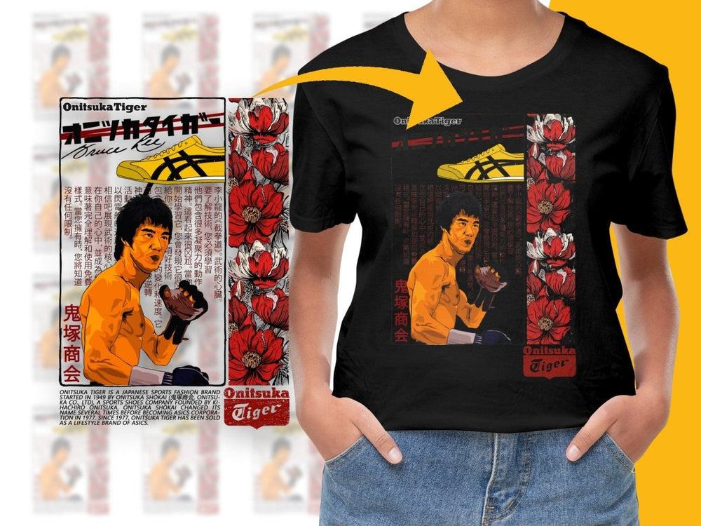 Bruce Lee Onitsuka Tiger Inspired Graphic PNG File - Teepew
