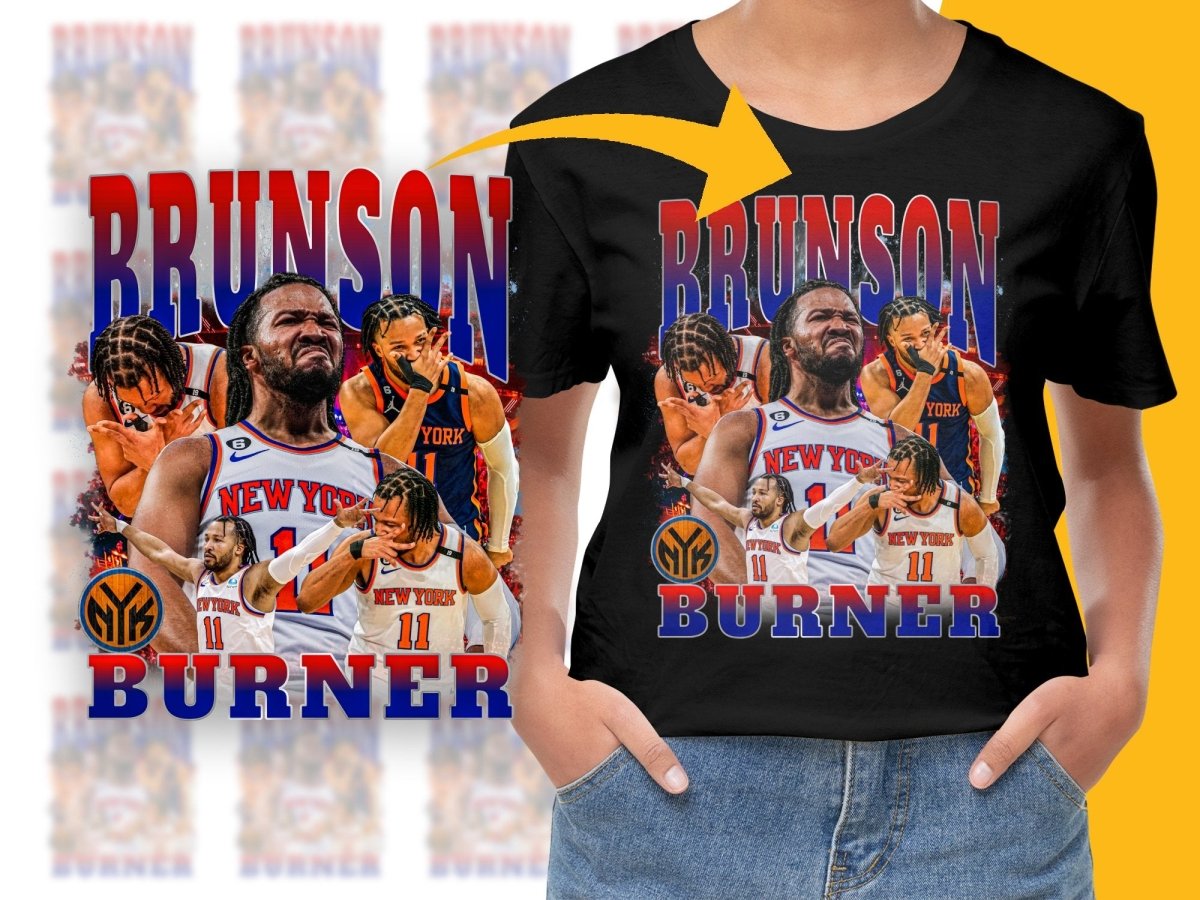 Brunson Burner New York Knicks Basketball Superstar Bootleg PNG File - Teepew