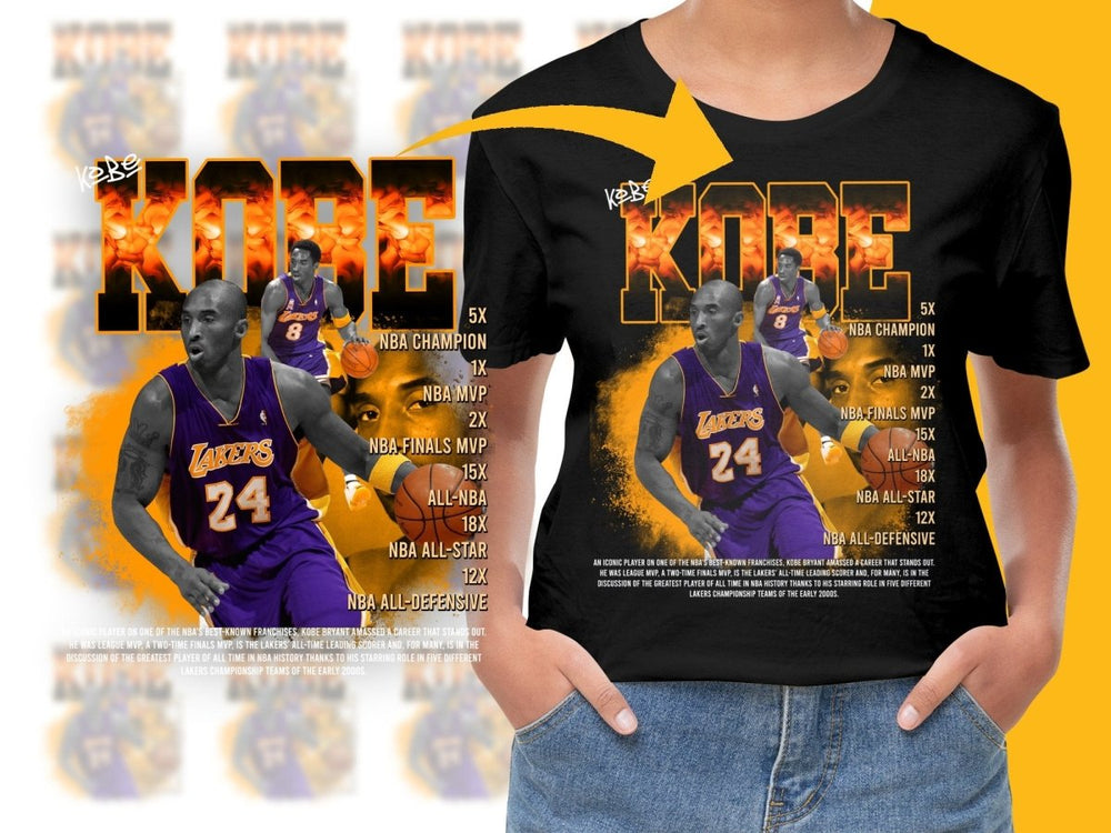 Bryant Kobe Basketball Legend Achievements Bootleg PNG File - Teepew