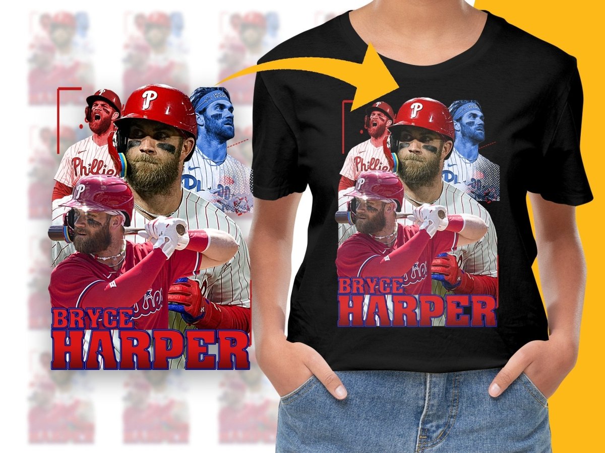 Bryce Harper Philadelphia Phillies MLB Baseball PNG File - Teepew