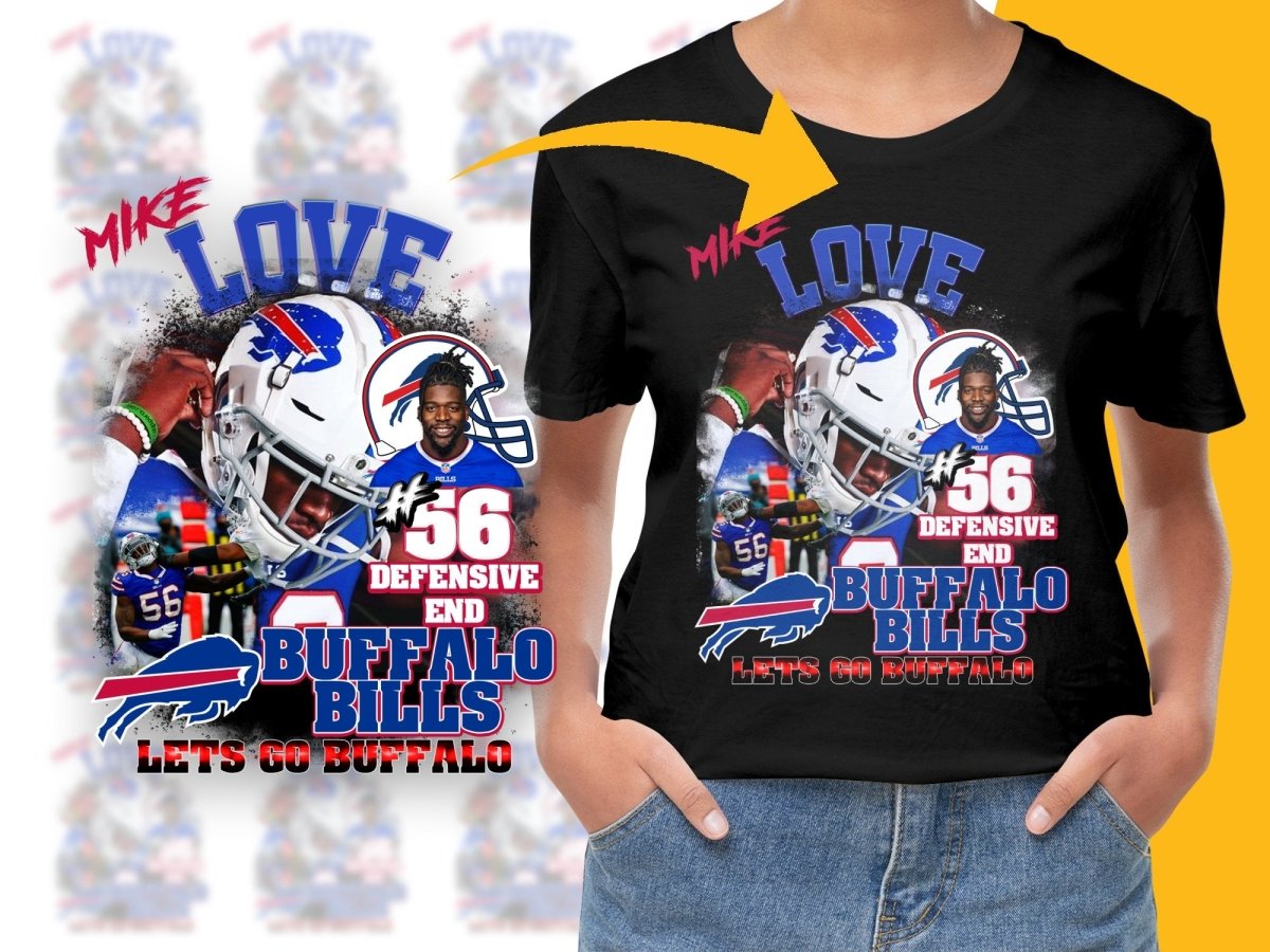 Buffalo Bills Defensive End 56 Love Lets Go Buffalo PNG File - Teepew